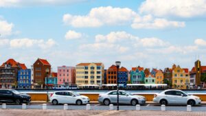 Curaçao beach and city view showing typical food, drinks, transport, and accommodations