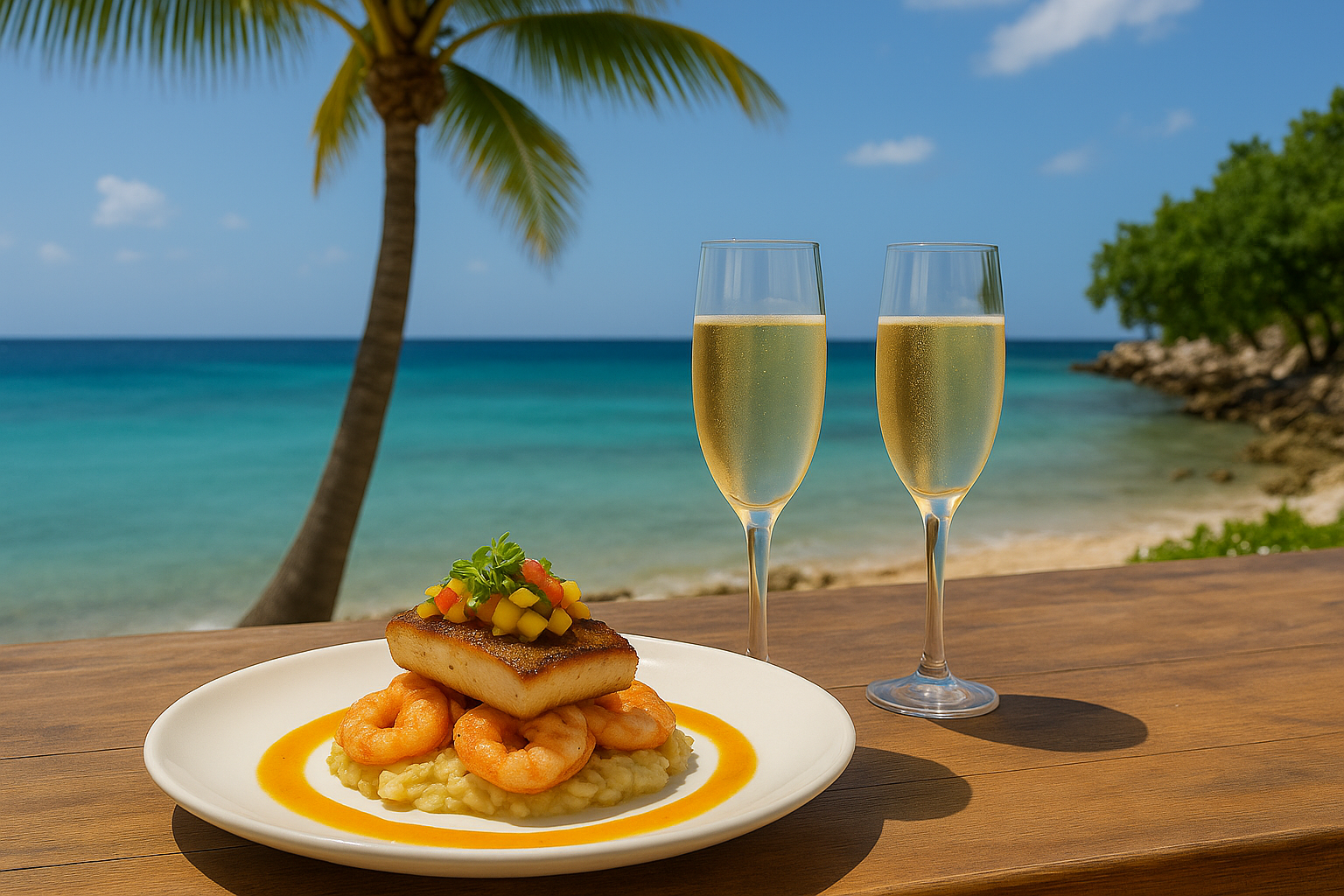Colorful oceanfront restaurant in Curaçao with open-air dining, tropical décor, and Caribbean-inspired dishes, perfect for travelers seeking the island’s best new dining spots