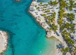 LionsDive Beach Resort at Mambo Beach, Curaçao with pool and private sandy beach