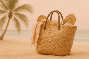 Bright-colored hardshell suitcase on an airport carousel, ready for a trip to Curaçao.
