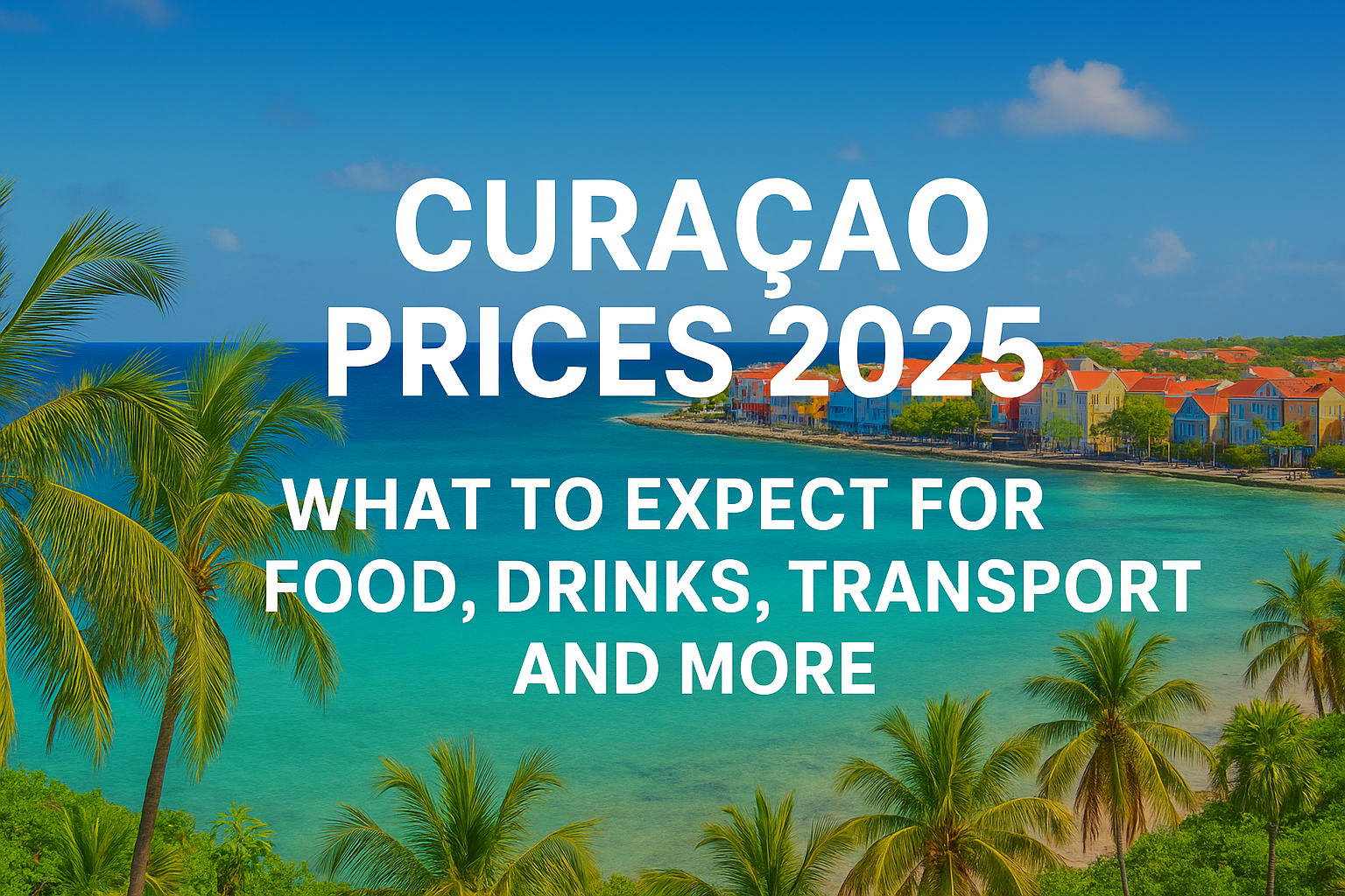 Curaçao beach and city view showing typical food, drinks, transport, and accommodations